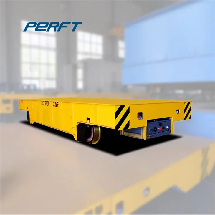 Rail Powered Transfer Cart Carry 10 Tons Metal Parts Between The Different Manufacturing Workshops
